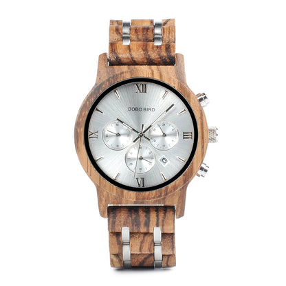 WoodChrono - Retro-Stijl Quartz Horloge