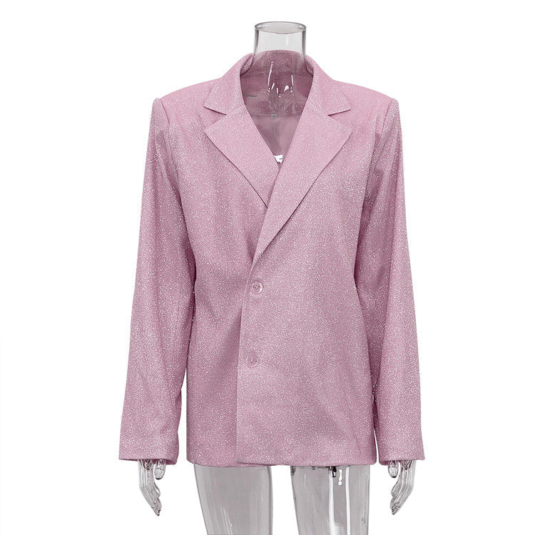 Kate - Glitter Suit Voor Vrouwen  - Roze en Zwart