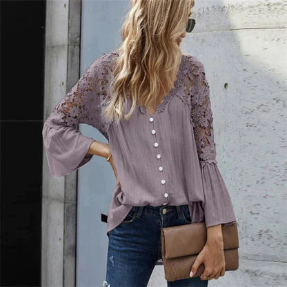 SARA - FLORAL LACE BLOUSE