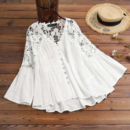 SARA - FLORAL LACE BLOUSE