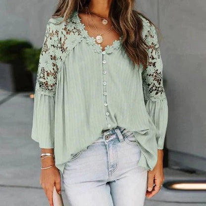 SARA - FLORAL LACE BLOUSE