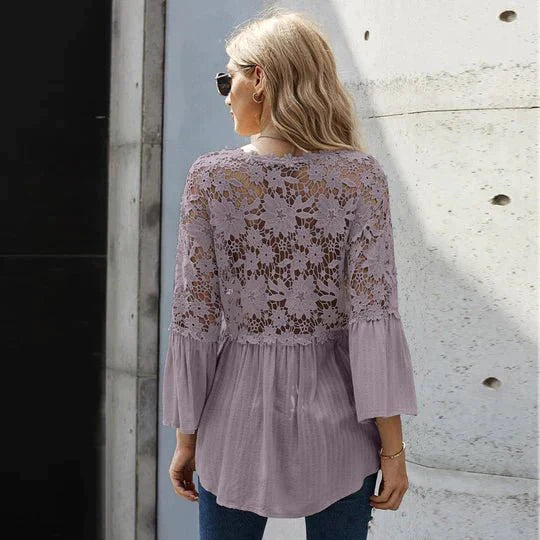 SARA - FLORAL LACE BLOUSE