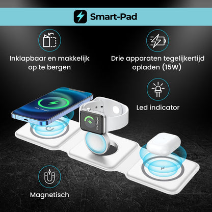 Smart-Pad™ | 3 in 1 Fast Charger