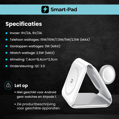 Smart-Pad™ | 3 in 1 Fast Charger